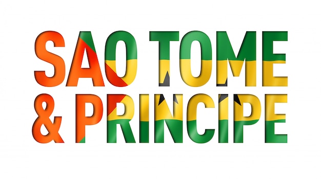 Sao Tome and Principe flag text