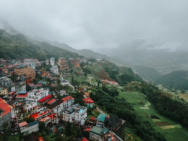 Sapa valley city Vietnam