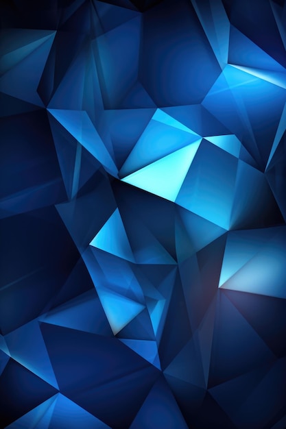 Sapphire Geometric Crystals Abstract Design