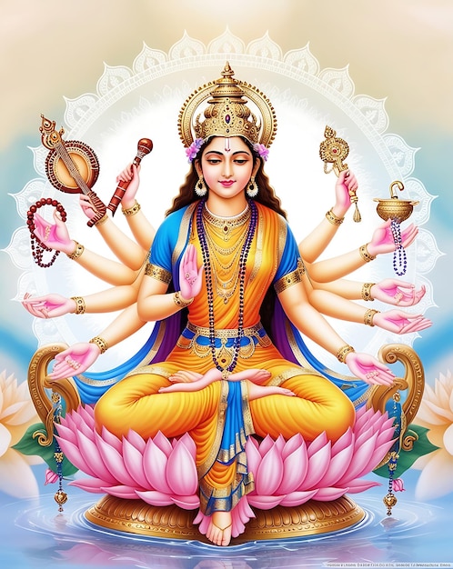 Photo saraswati hindu goddess hindu god