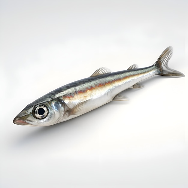 The sardine isolated on a white background clipping path included