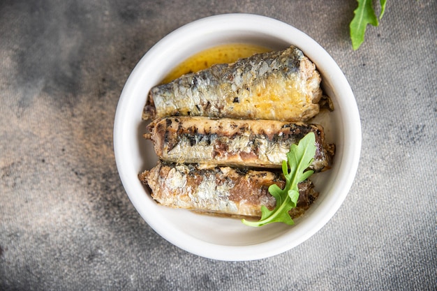 sardine in oil canned fish seafood fresh healthy meal food snack on the table copy space food