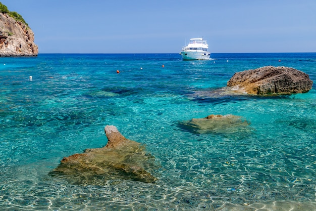 sardinia italy holidays cala biriola beach sea with crystal clear azure water