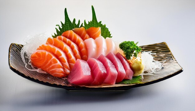 Photo sashimi on a plate