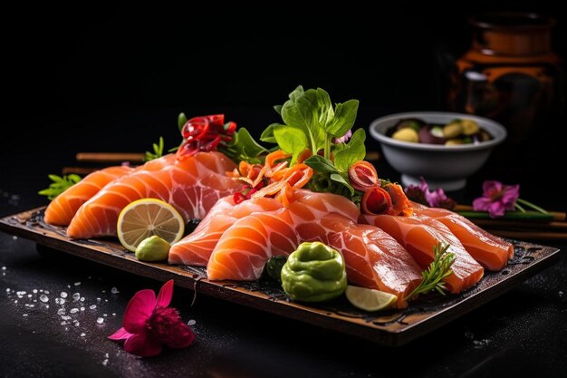 Sashimi Platter with Wasabi