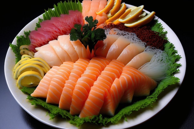 Sashimi or raw fish fillets is a favorite dish of the Japanese people and is a very healthful cuisine