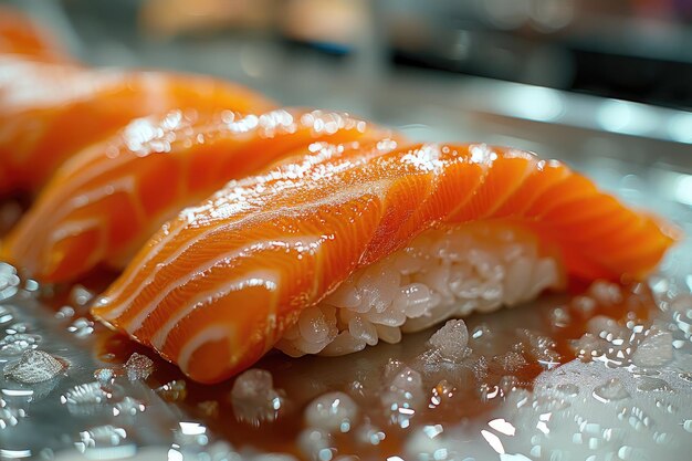 sashimi sushi in the kitchen table professional advertising food photography