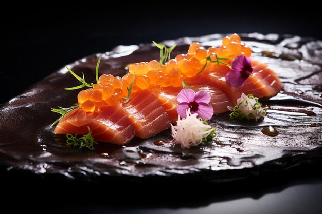 Sashimi with Orange Ginger Miso yummy delicious Sashimi food image photography