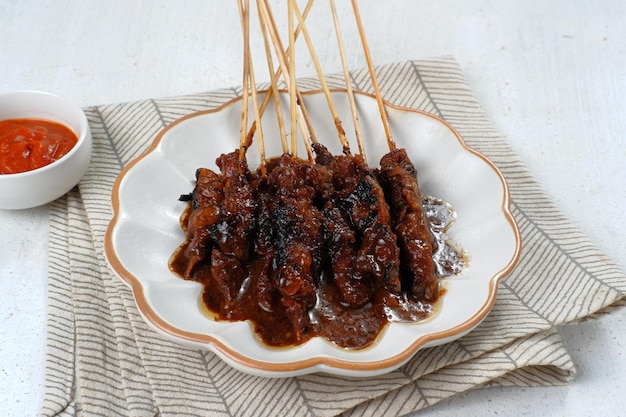 satay or Sate Kambing (lamb satay)