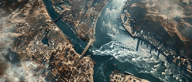 Satellite Image of Dramatic River Alteration