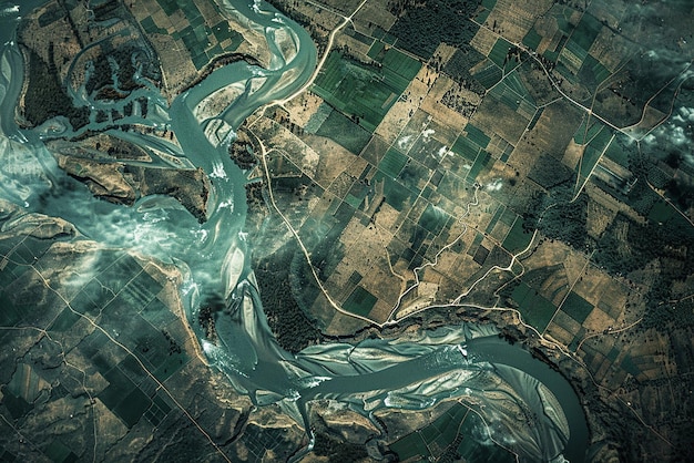 Satellite Image of Dramatic River Alteration