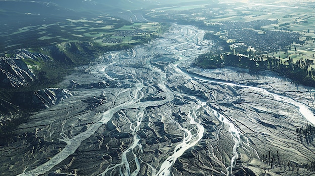 Satellite Image of Dramatic River Alteration