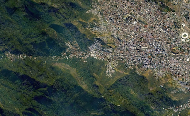 satellite top view texture over rio de janeiro