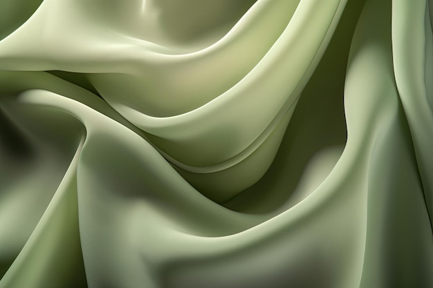 Satin texture pastel green fabric background silk backdrop Generative AI