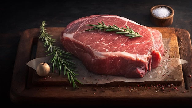 Satisfy Your Cravings with a Succulent Beef Chop - Freshly Seasoned with Rosemary and Spices