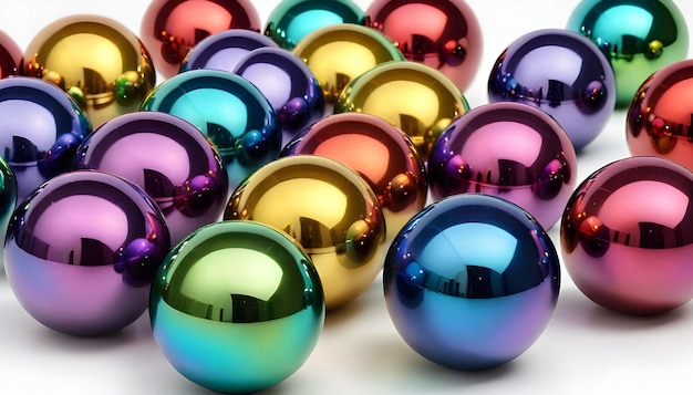 Satisfyingly metallic rainbow balls