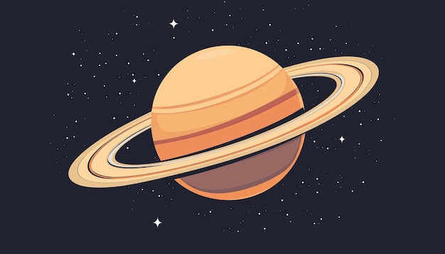 Photo saturn icon in flat style planet vector illustration on white isolated background galaxy space bu