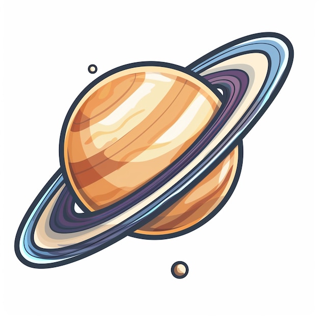 Photo saturn planet illustration icon cartoon graphics