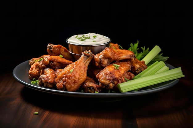 Saucy BBQ Wings with a Side of Ranch Dressing