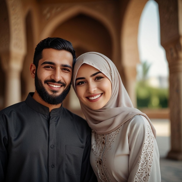 Photo saudi arab wearing traditional clothes enjoying together