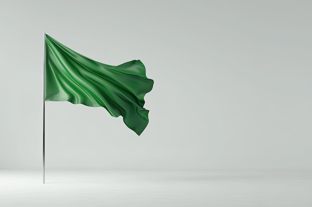 Photo saudi arabia flag in white background