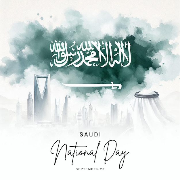 Saudi Arabia National Day social media post banner poster template