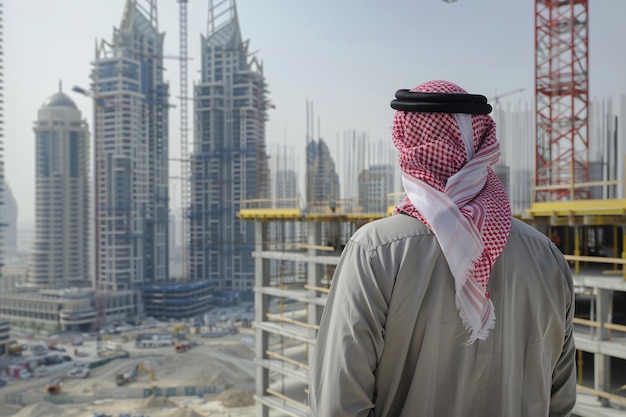 Saudi professions and jobs following up and monitoring the construction process