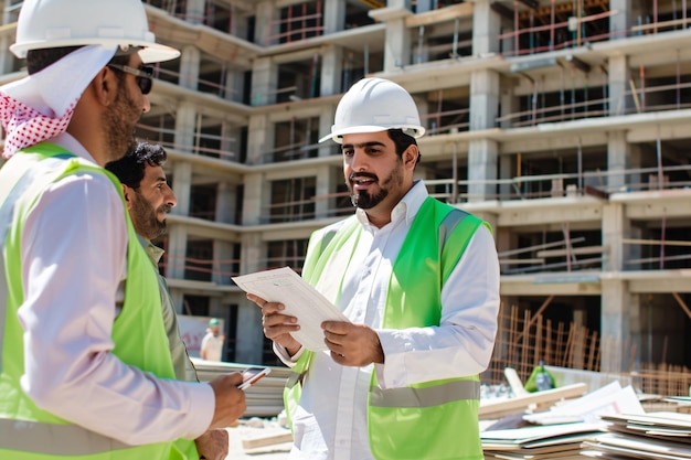 Saudi professions and jobs following up and monitoring the construction process