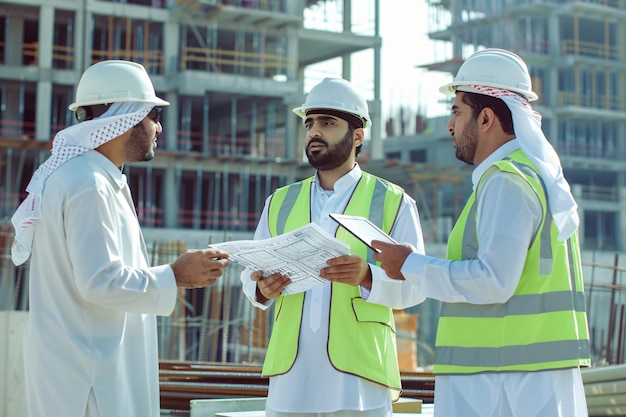 Saudi professions and jobs following up and monitoring the construction process