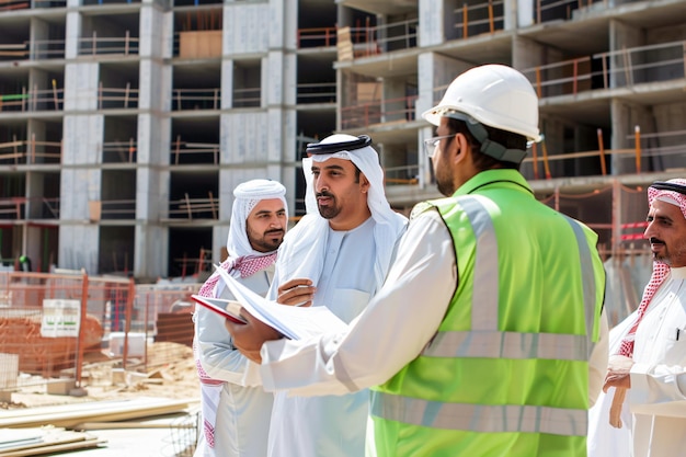 Saudi professions and jobs following up and monitoring the construction process