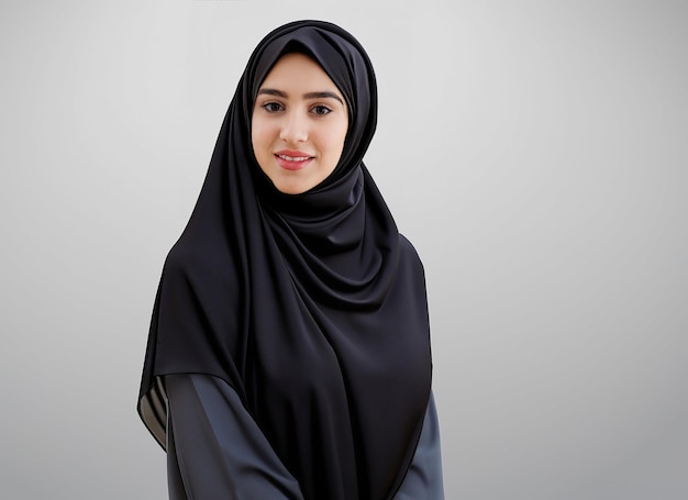 Saudi woman wearing a traditional black abaya nikab hijab beauty arab girl muslim fashion