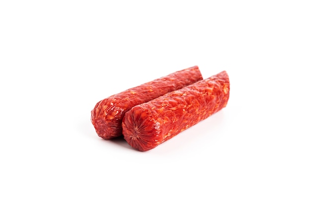 Sausage isolated on a white background. Chinese sausage. High quality photo