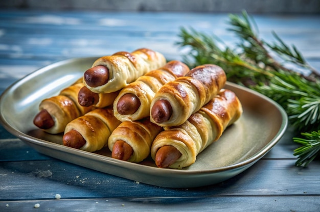 Photo sausages in the dough