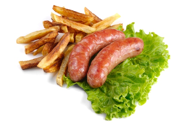 Sausages with french fries