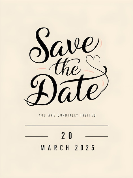 Save the date pleasurable and trendy minimalist theme wedding invitation vector illustration