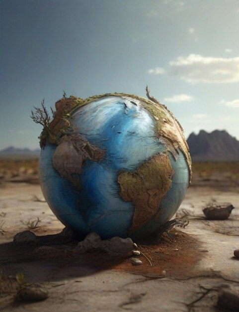 save earth 3d model HD 8K wallpaper Stock Photographic Image