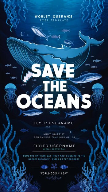 SAVE THE OCEANS concept world ocean day