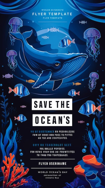 SAVE THE OCEANS concept world ocean day