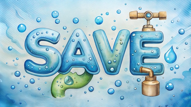 Photo save water concept