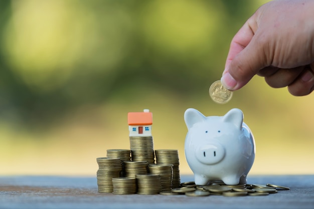 Saving money to invest in buying a home or real estate in the future.