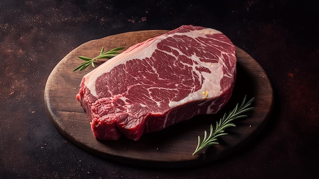 Savor the Bold and Juicy Flavor of Our Premium Raw Rib Eye Beef Steak