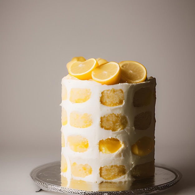 Photo savor the flavor of fresh lemons in every bite of lemon cake