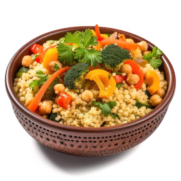 Savor the Flavors of Morocco with this Delicious Vegetable Couscous Bowl Generative AI