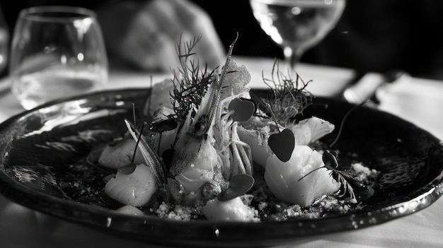 Savoring the Sea Crisp Light Enhancing the Freshness and Intricacies of a Seafood Platter