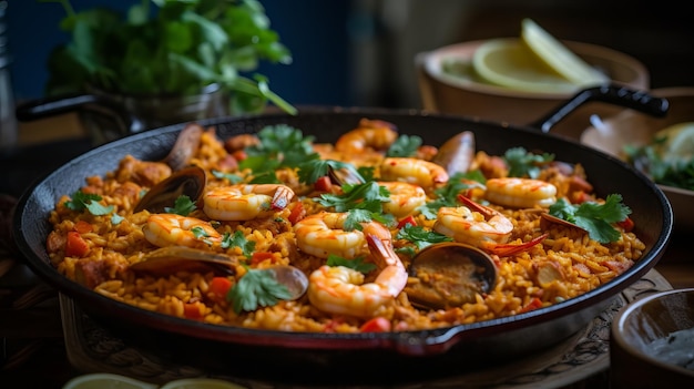 Savory and Aromatic Mexican Paella with Tender Chicken