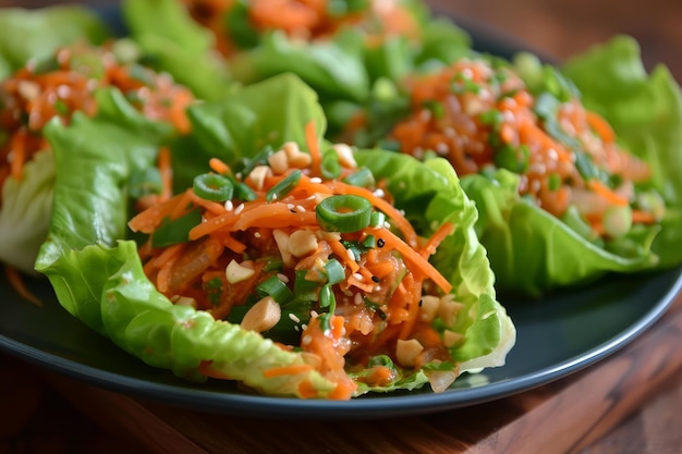 Savory Asian lettuce wraps Generate ai