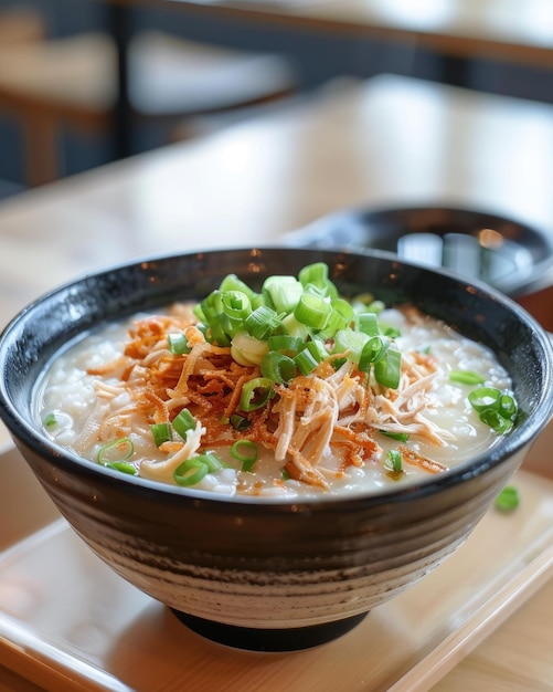 Savory Asian Rice Porridge with Toppings