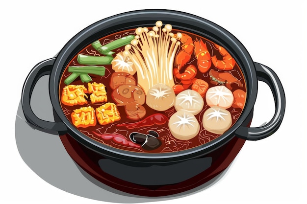 Photo savory chinese hot pot delight