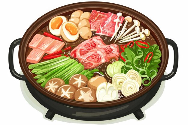 Photo savory chinese hot pot delight