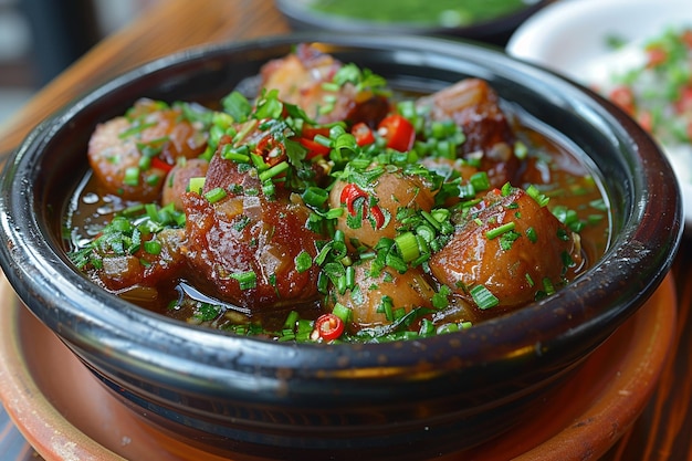 Savory Cow Meat Stew Cooked with Flavorful Red Chili Pepper Broth